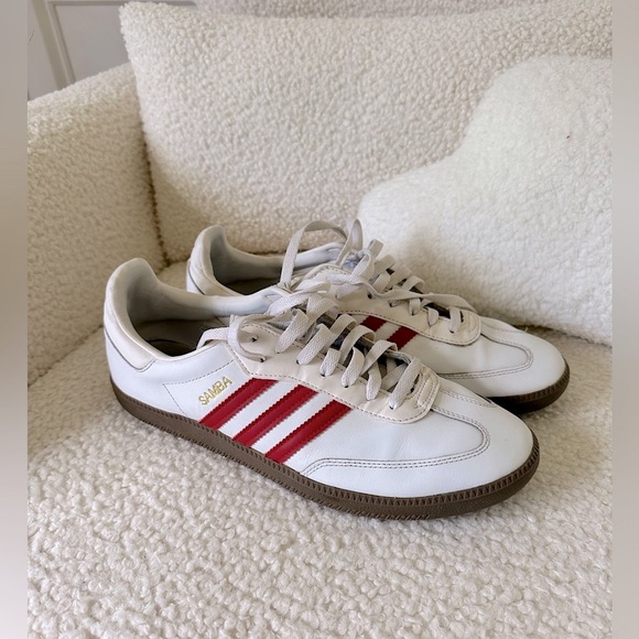adidas Other - Adidas Samba OG Shoes. White and Red Sneakers Vintage Classic Design, size 10.5